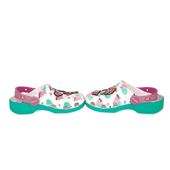 Crocs LOL Doll Clogs Slip On Shoes With Jibbitz Girls 10 Water Shoes White - Picture 5 of 8